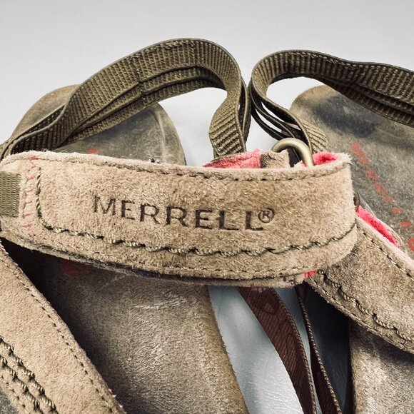 Merrell Womens Kangaroo Slingback Sandals Size 9 Tan Suede Outdoor Travel Comfor - Picture 3 of 8